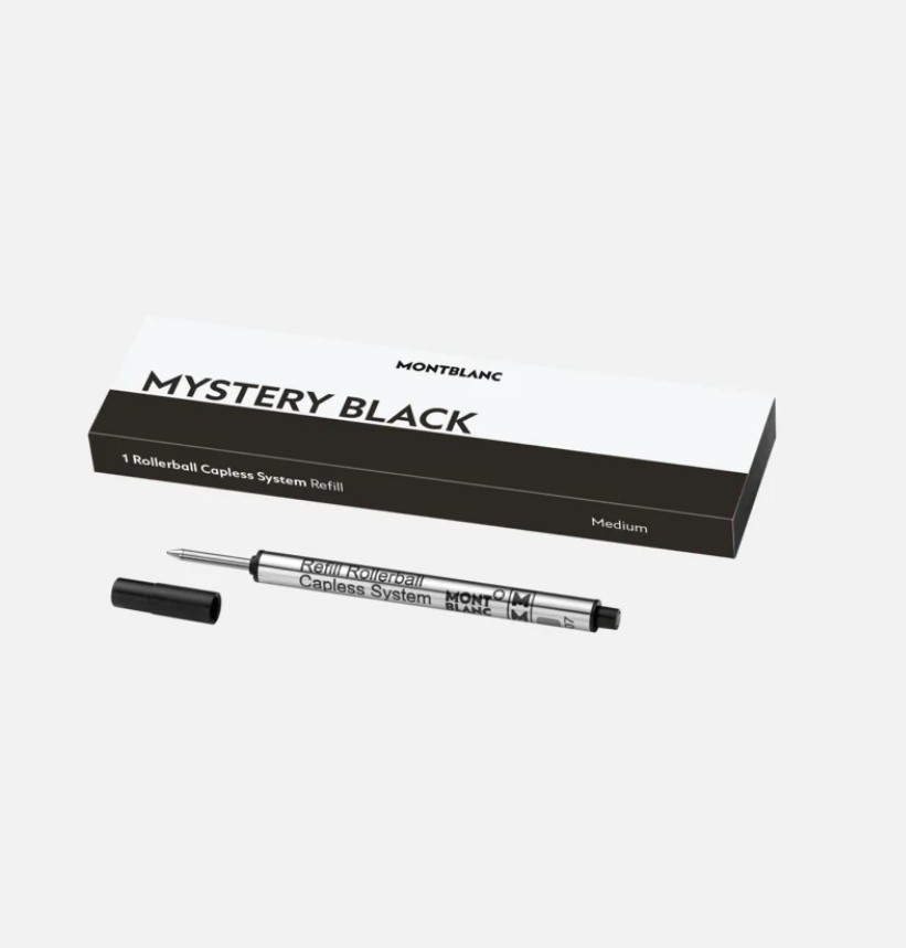 1 Rollerball Capless Refill, Medium, Mystery Black – Baxter's Fine