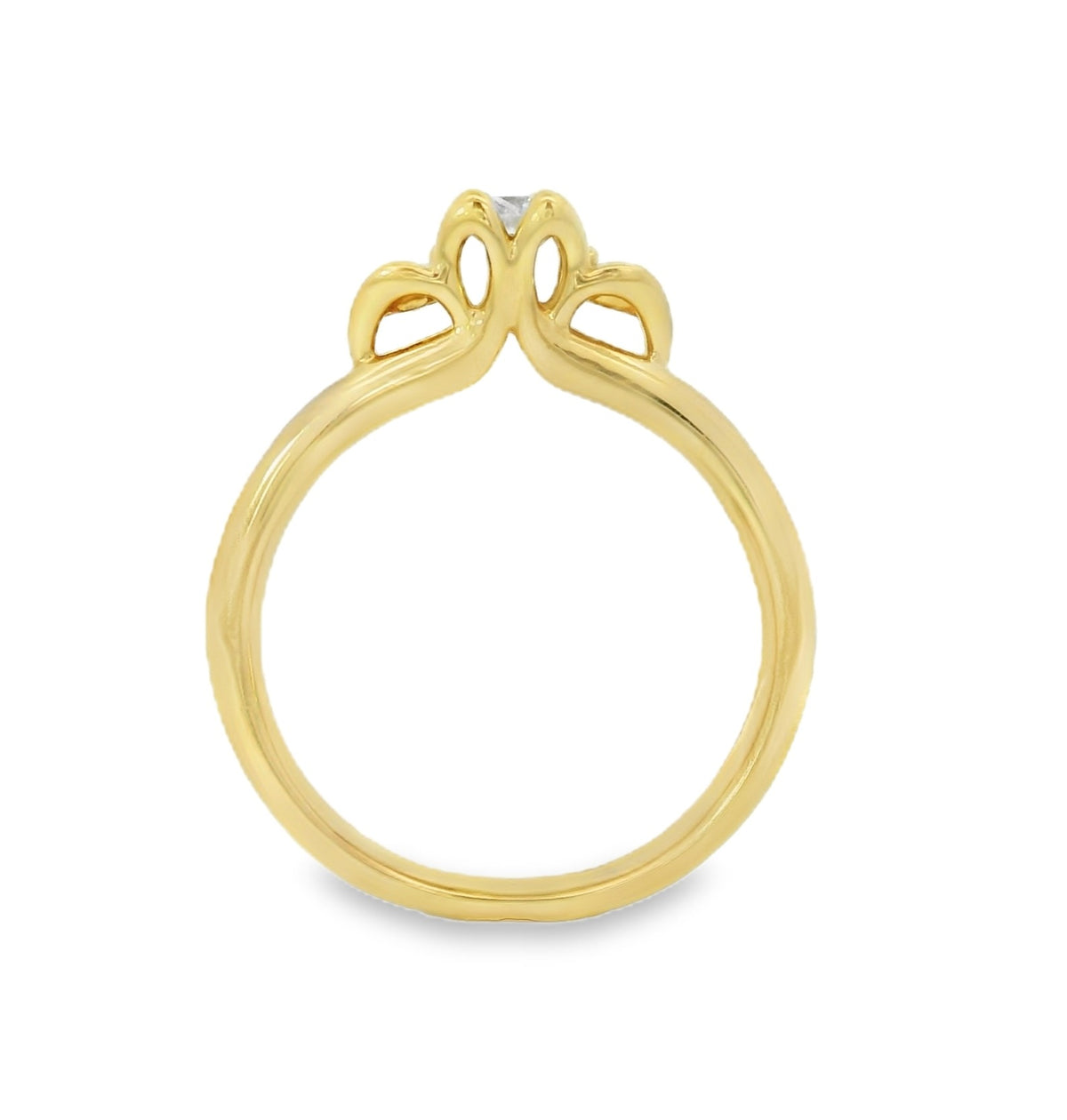 Chrysalis Three Stone Diamond Ring, view 4