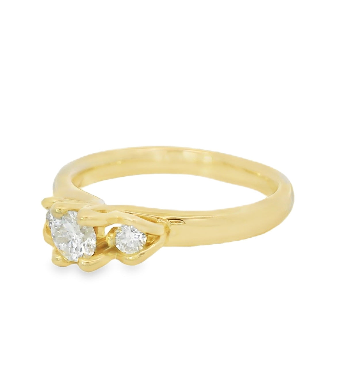 Chrysalis Three Stone Diamond Ring, view 2