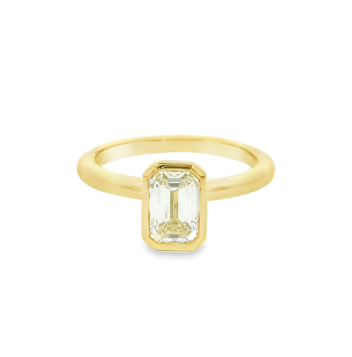 G.N Diamond Solitaire Bezel Set Engagement Ring