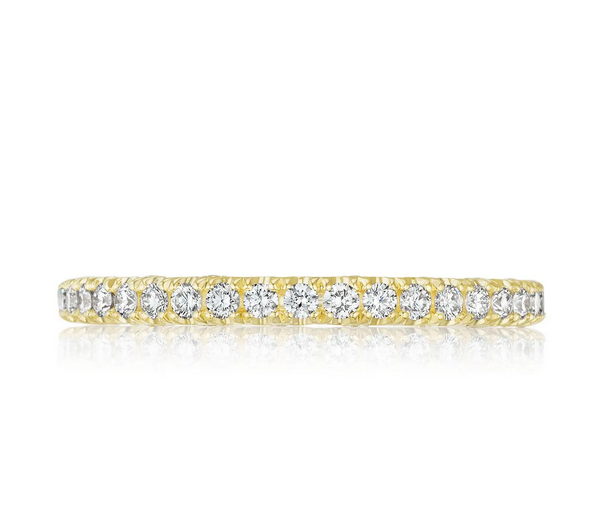 Tacori 18k French Pavé Diamond Wedding Band - 2mm
