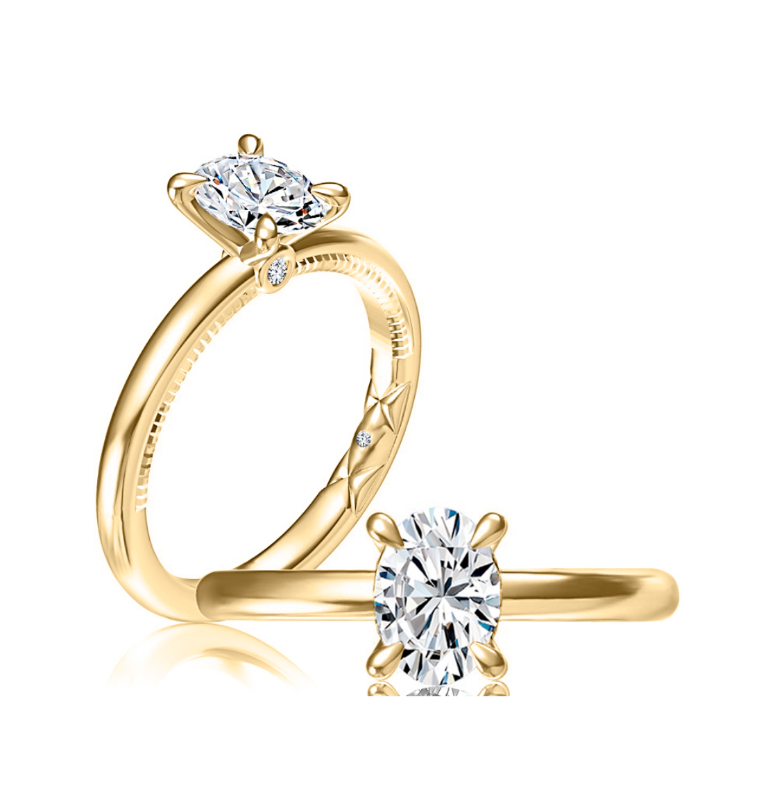 A. JAFFE Oval Engagement Ring
