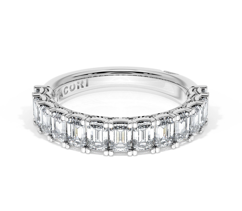 Tacori Founder's Collection | Emerald Cut Diamond Band in Platinum, view 2