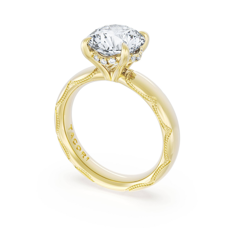 Tacori Round Solitaire Cigar Band Engagement Ring
