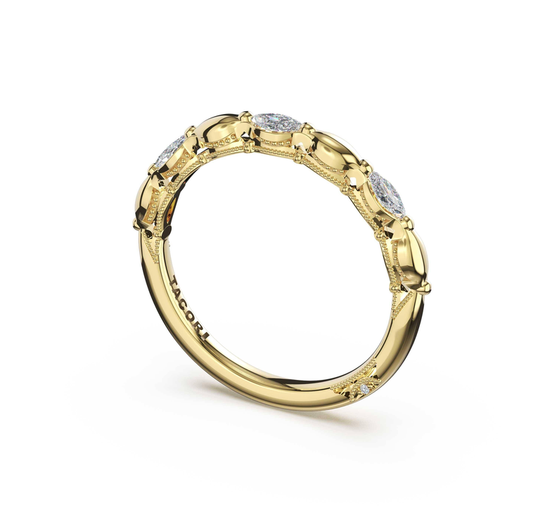 Tacori Sculpted Crescent | Marquise Pattern Band in 14kt Yellow Gold