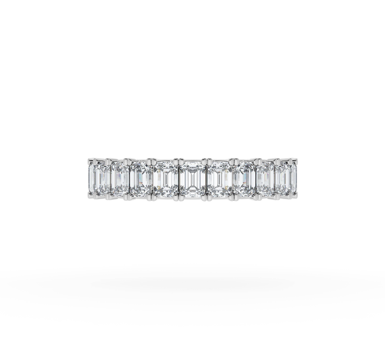 Tacori Founder's Collection | Emerald Cut Diamond Band in Platinum, view 3