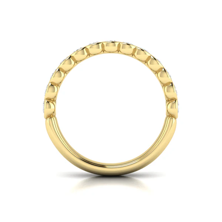 Vlora Jewels Oval Diamond Half Bezel Band, view 3