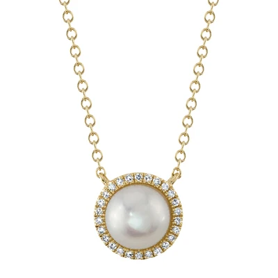 Diamond & Cultured Pearl Necklace