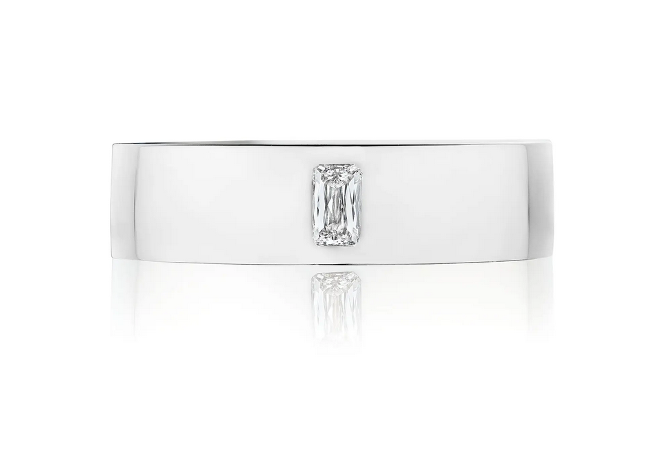 Tacori Bezel Set Diamond Wedding Band in High Polish Finish