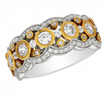 REKO Enterprises Two Tone Bezel Beaded Band