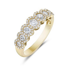 Arya's Collection Oval Halo Ring