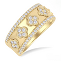 Ashi Diamond Clover Diamond Wide Band