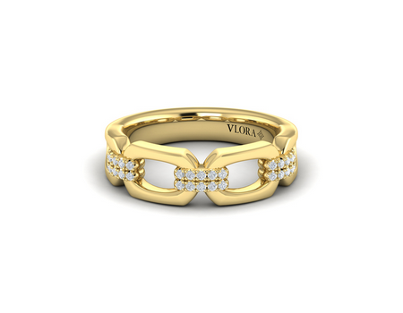 Vlora Jewels Diamond Accent East West Open Oval Link Ring