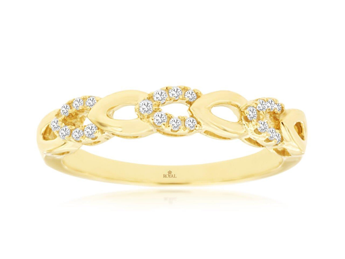 Royal Jewelry Manufacturing Diamond Open Tear Drop Ring