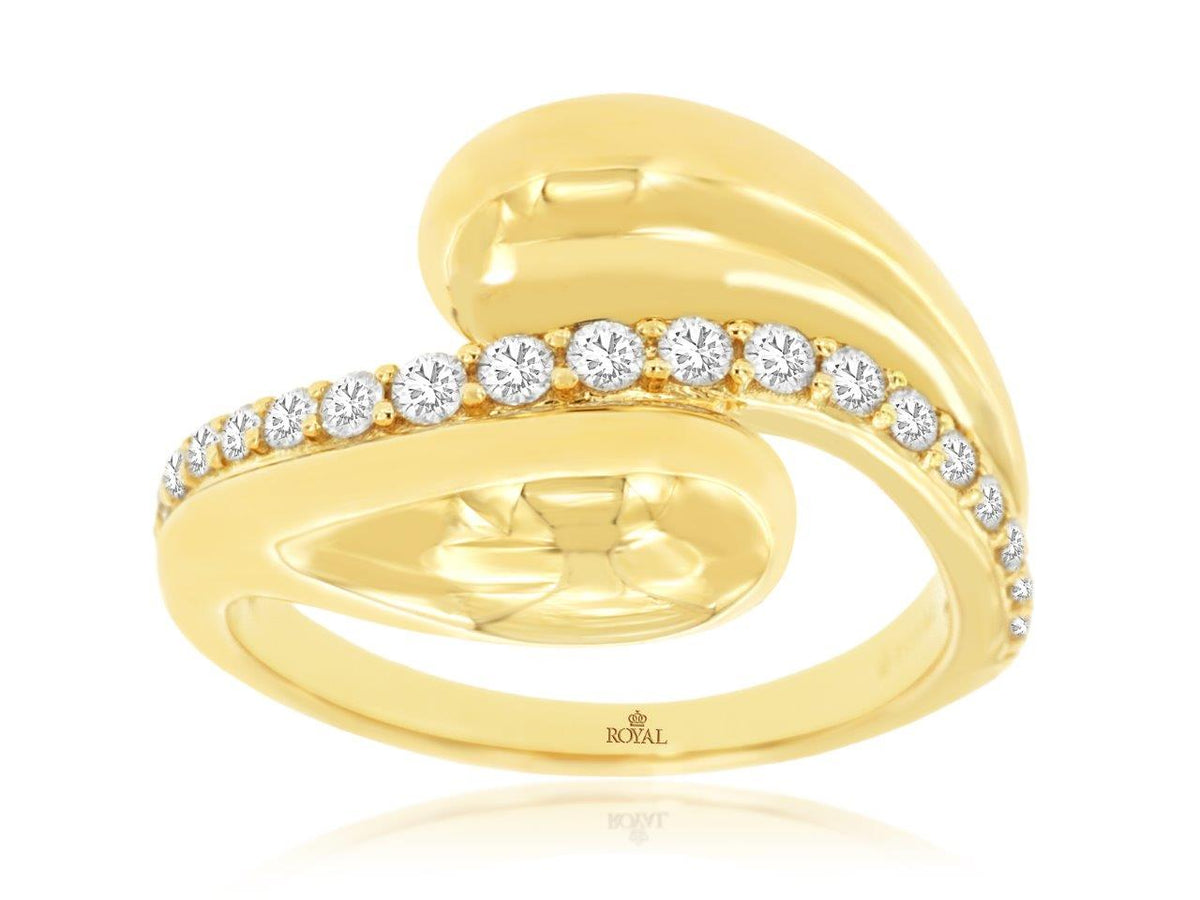 Royal Jewelry Manufacturing Diamond Bypass Ring