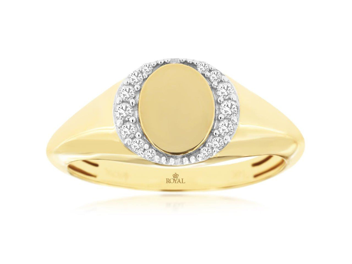 Royal Jewelry Manufacturing Diamond Signet Ring