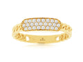 Royal Jewelry Manufacturing Diamond Pave Chain Link Ring
