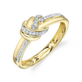 Shy Creations Diamond love Knot Ring