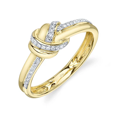 Shy Creations Diamond love Knot Ring
