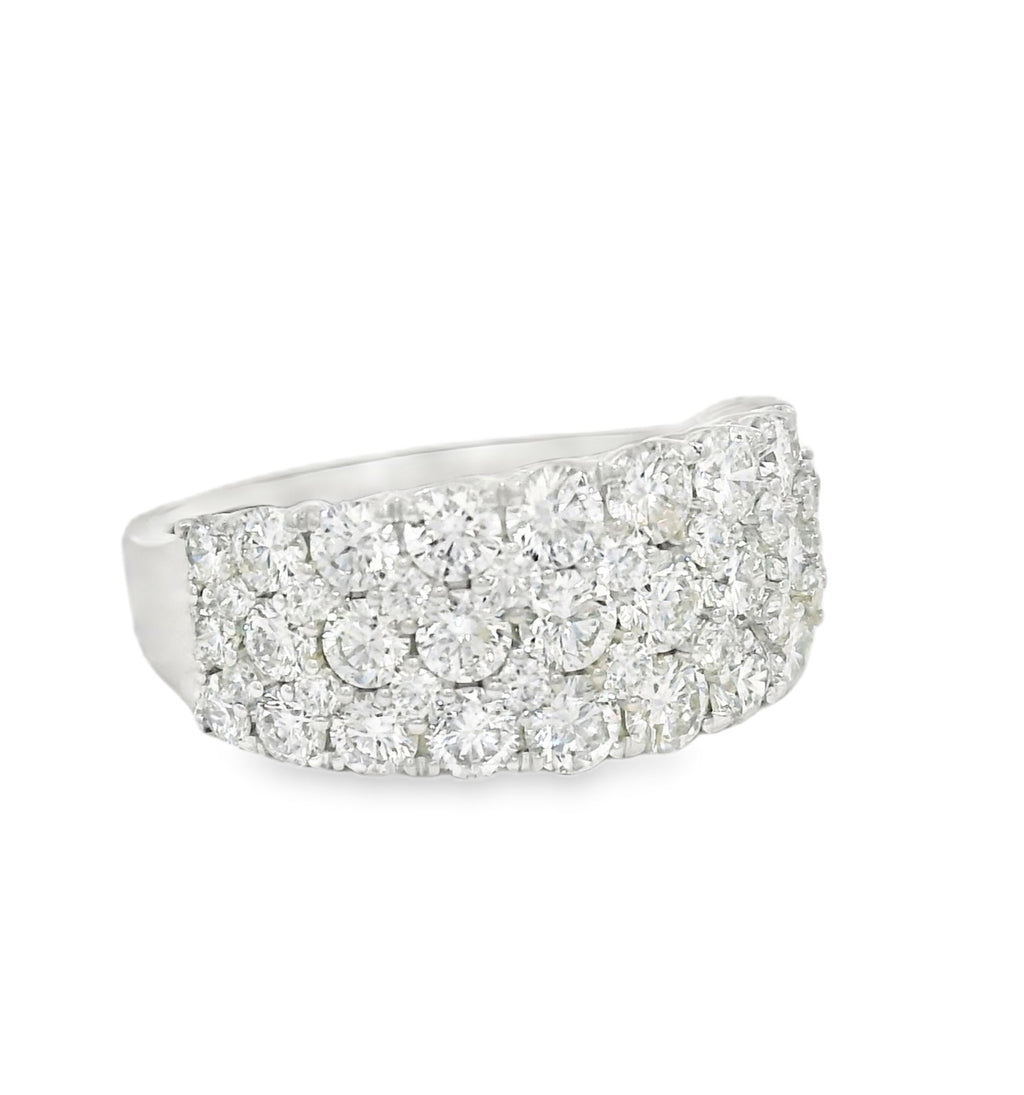 Arya's Collection Diamond Triple Row Pave Band, view 2