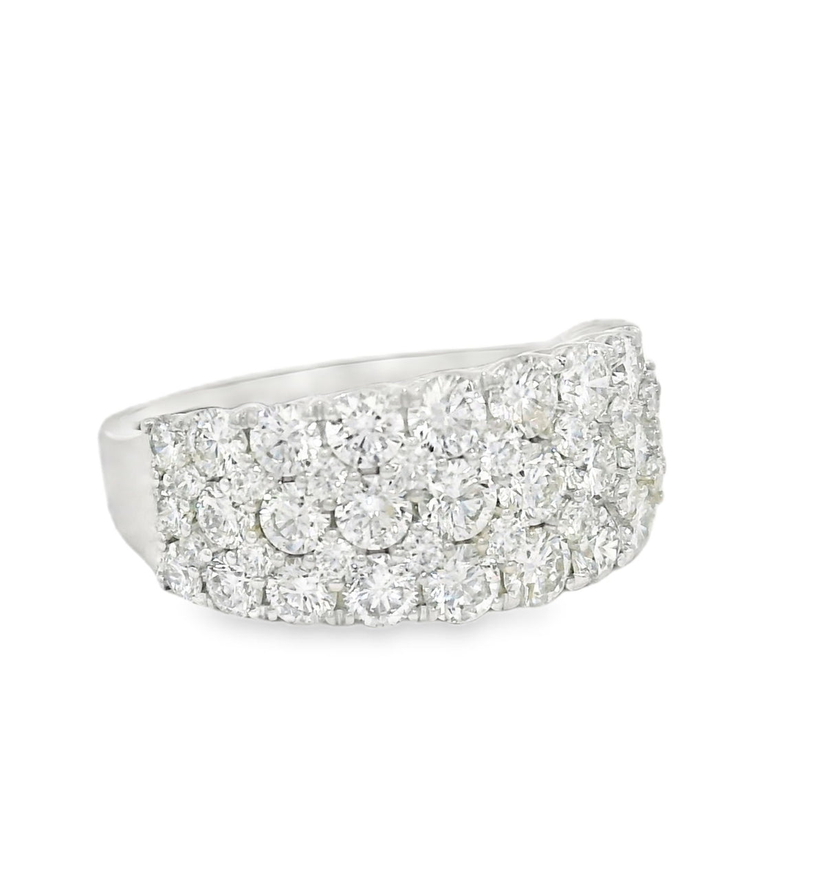Arya's Collection Diamond Triple Row Pave Band, view 2