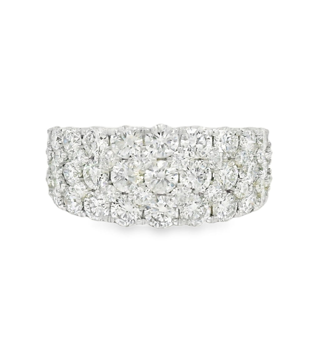 Arya's Collection Diamond Triple Row Pave Band, view 3