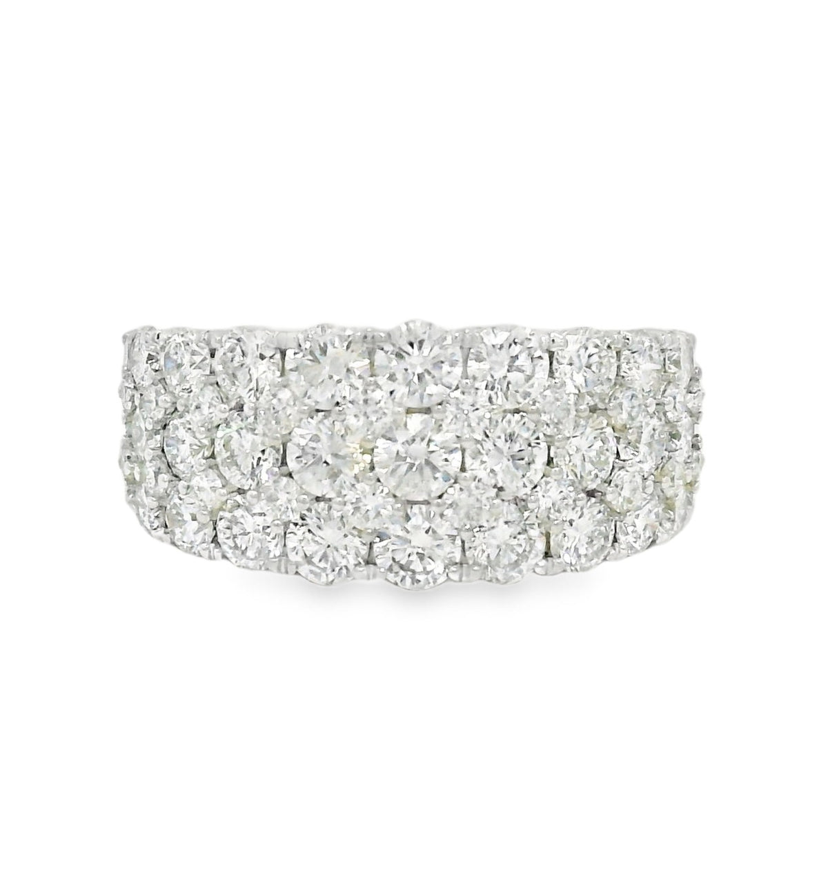 Arya's Collection Diamond Triple Row Pave Band, view 3
