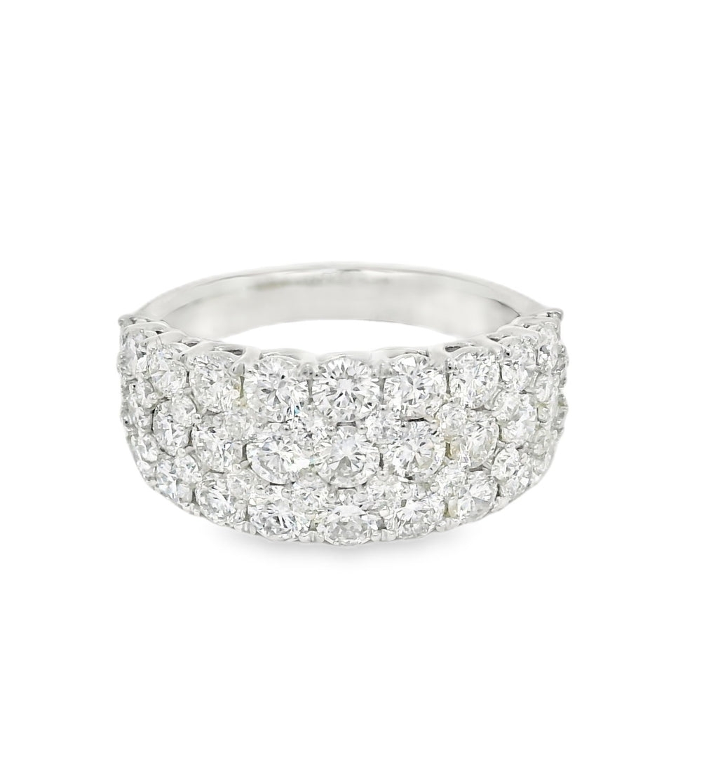 Arya's Collection Diamond Triple Row Pave Band