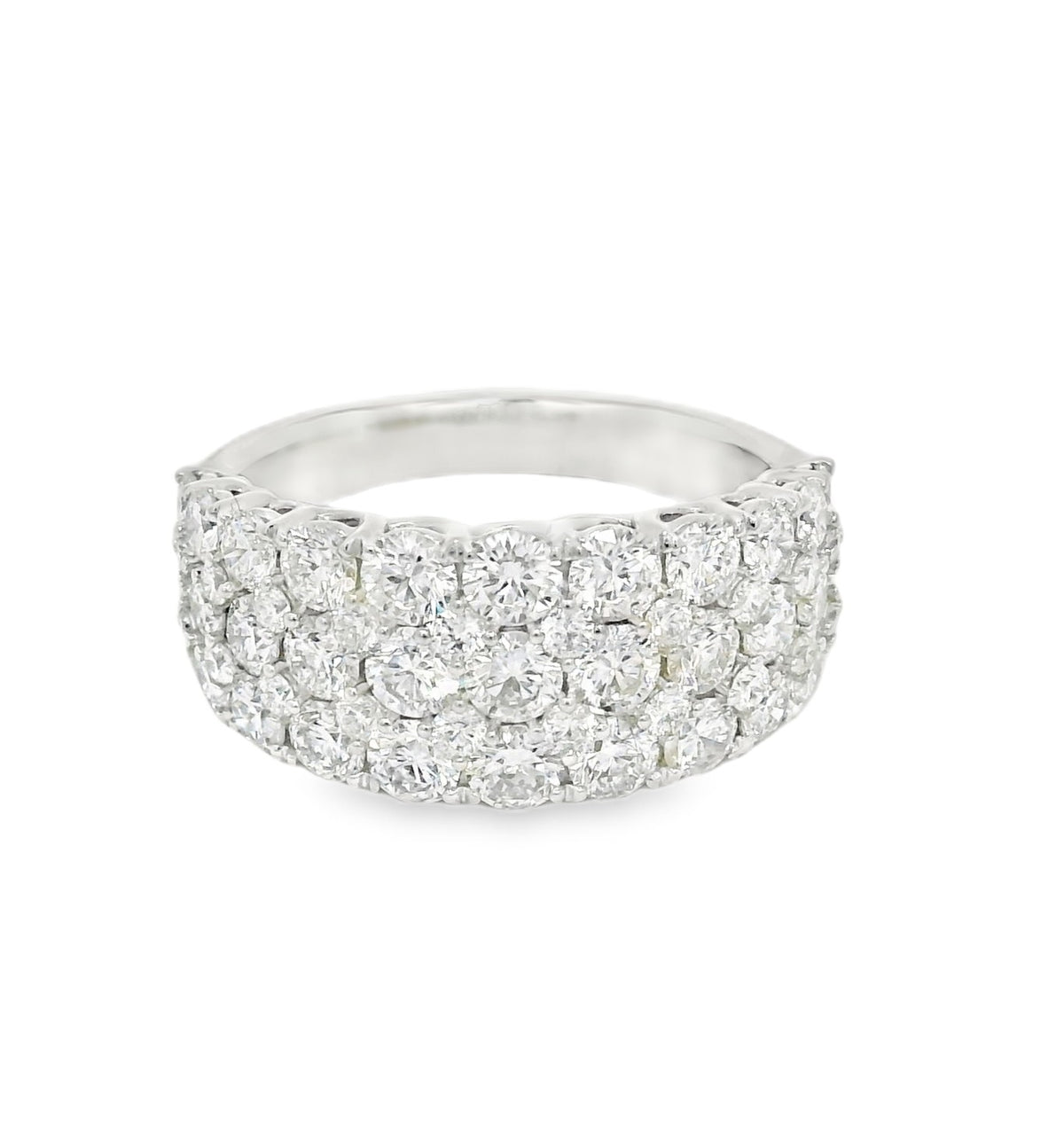 Arya's Collection Diamond Triple Row Pave Band
