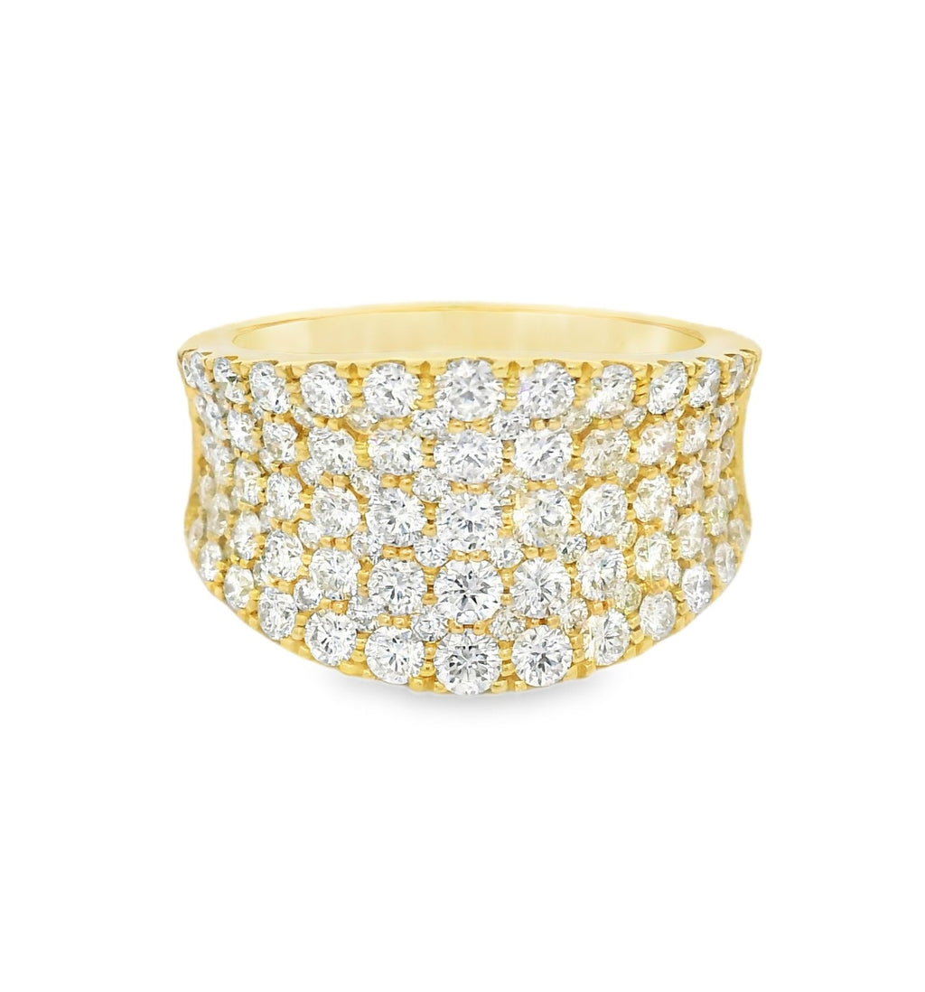 Arya's Collection Diamond Concave Pave Band