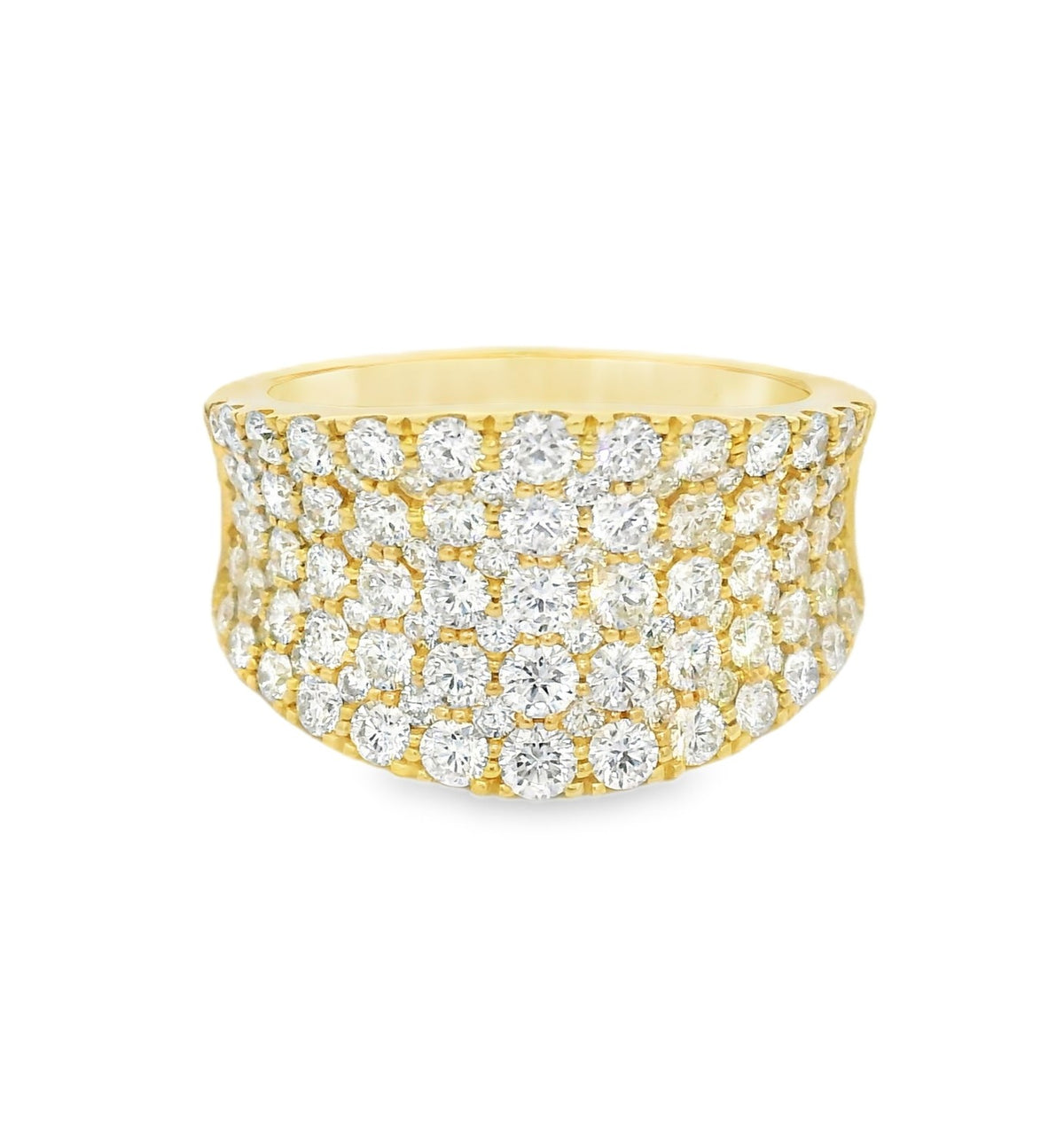 Arya's Collection Diamond Concave Pave Band