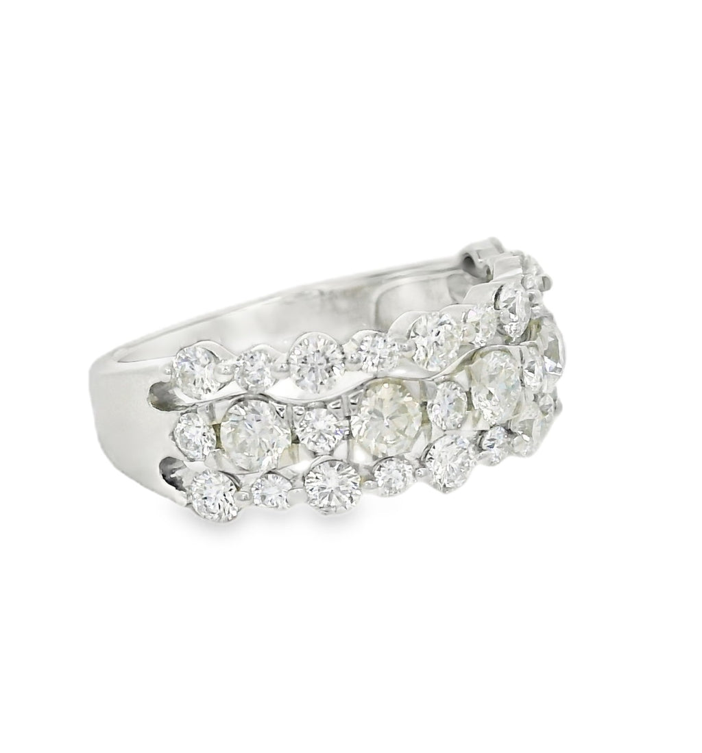 Arya's Collection Diamond Triple Row Band, view 2