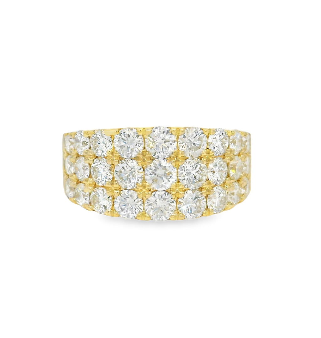 Arya's Collection Diamond Triple Row Band, view 3
