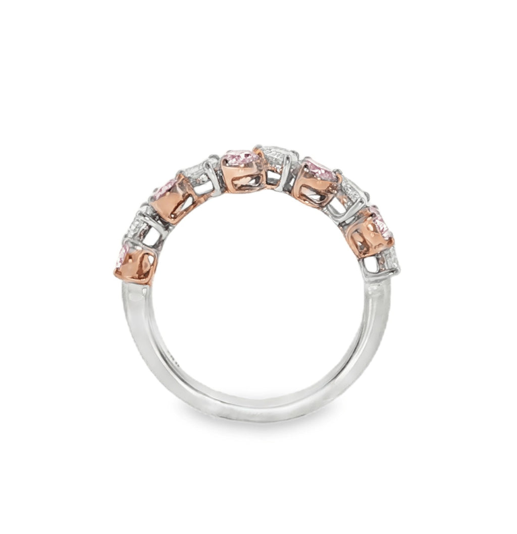 Namdar Diamonds Pink and White Pear Diamond Band, view 2