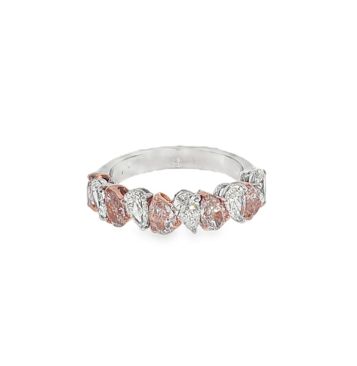 Namdar Diamonds Pink and White Pear Diamond Band