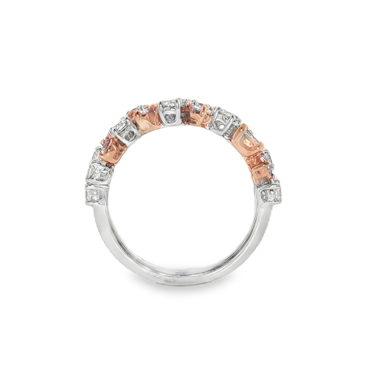 Namdar Diamonds Pink and White Pear Diamond Band, view 3