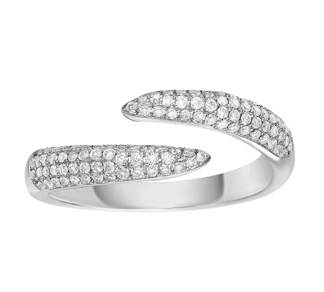 DSL Pearl Diamond Open Twist Pave Band