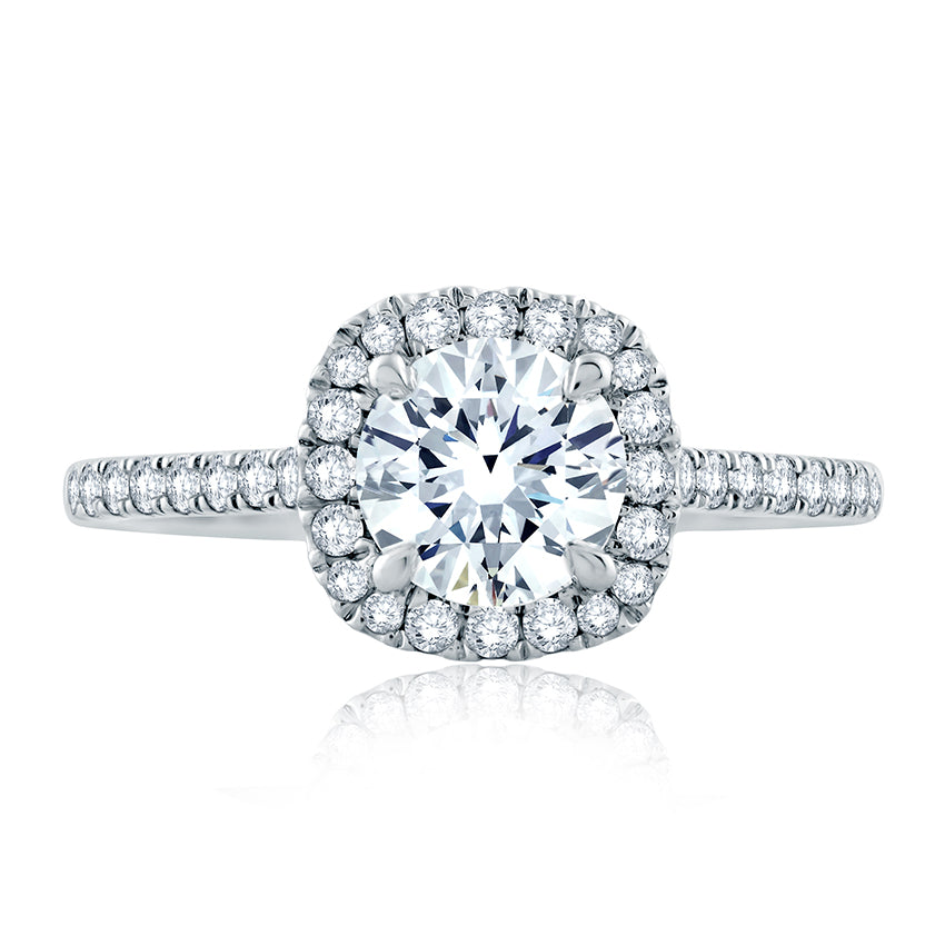 A. JAFFE Diamond Semi-Mount Ring, view 2