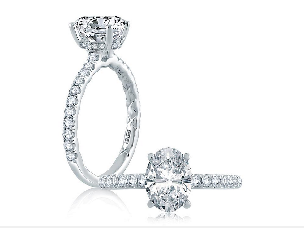 14k White Gold A. Jaffe Semi Mounting