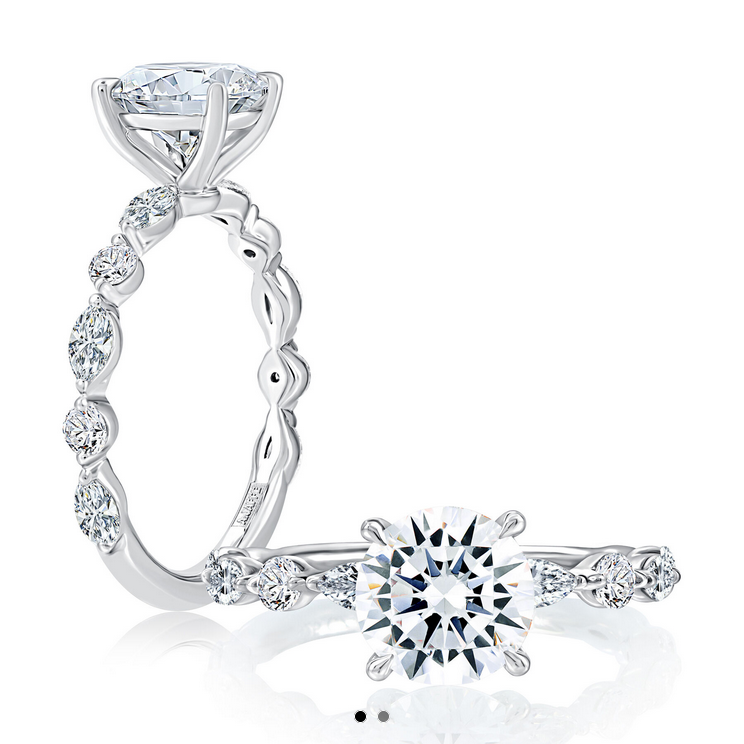 A. JAFFE Round Engagement Ring