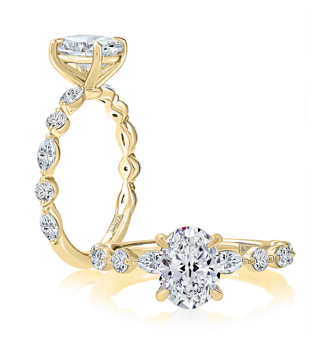 A. JAFFE Oval Engagement Ring