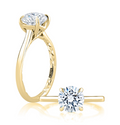 A. JAFFE Round Solitaire Engagement Ring
