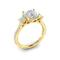 Vlora Jewels Woven Embrace Three Stone Engagement Ring