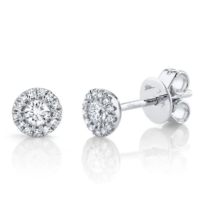 Shy Creations Diamond Halo Stud Earrings