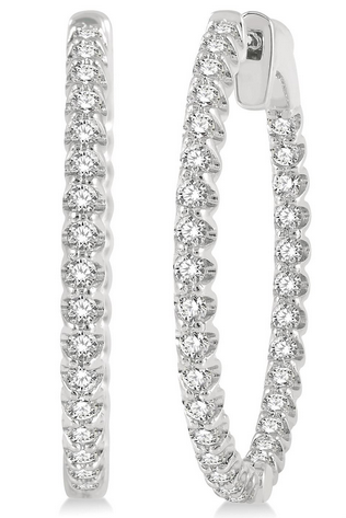 Diamond Hoop Earrings