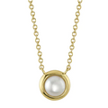 Shy Creations Cultured Pearl Bezel Pendant