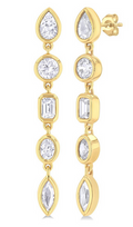 Mixed Shape Diamond Fashion Earrings