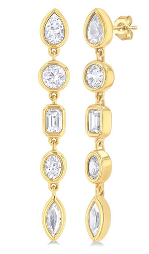 Mixed Shape Diamond Fashion Earrings