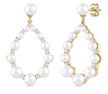Pearl Drop Diamond Fashion Earrings