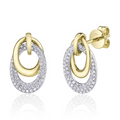 Shy Creations Diamond Oval Pave Earrings